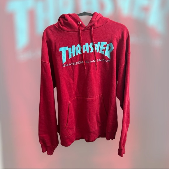 THRASHER red hoodie in new condition - Picture 3 of 12